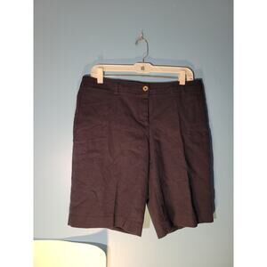 Jones New York Womens Navy Blue Stretch Chino Shorts Size 10